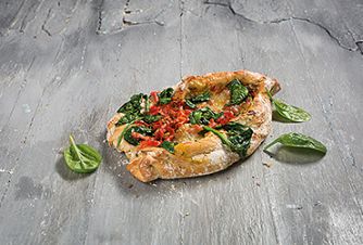 Mozzarella spinazie brood hartige broden