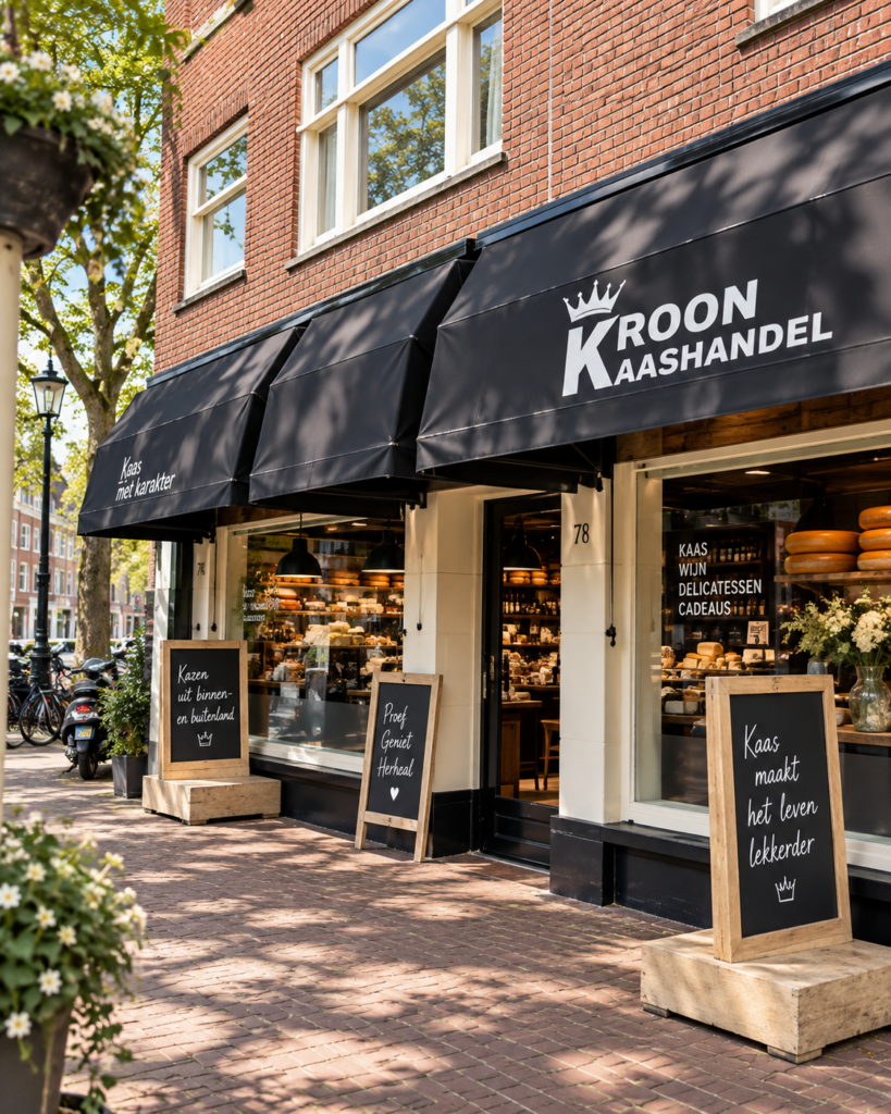 Hartige broden bij kroon kaashandel